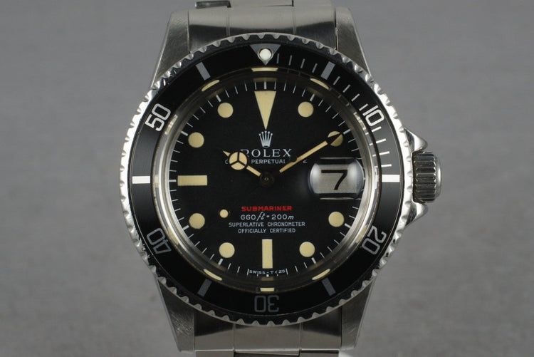 1972 Rolex Red Submariner 1680 Mark 4