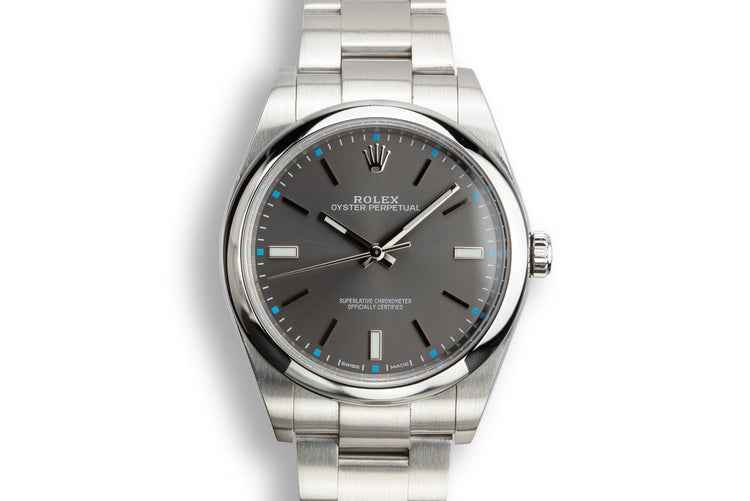 Rolex Oyster Perpetual 114300 Dark Rhodium Dial