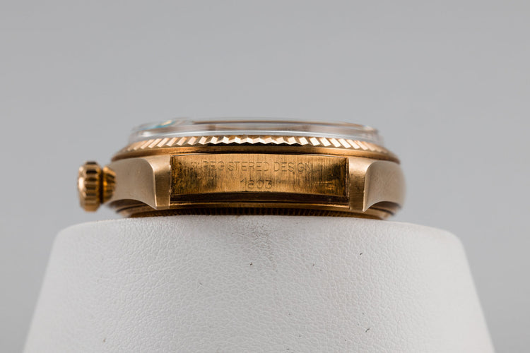 1971 Rolex 18K Day-Date 1803 with Blue Stella Dial