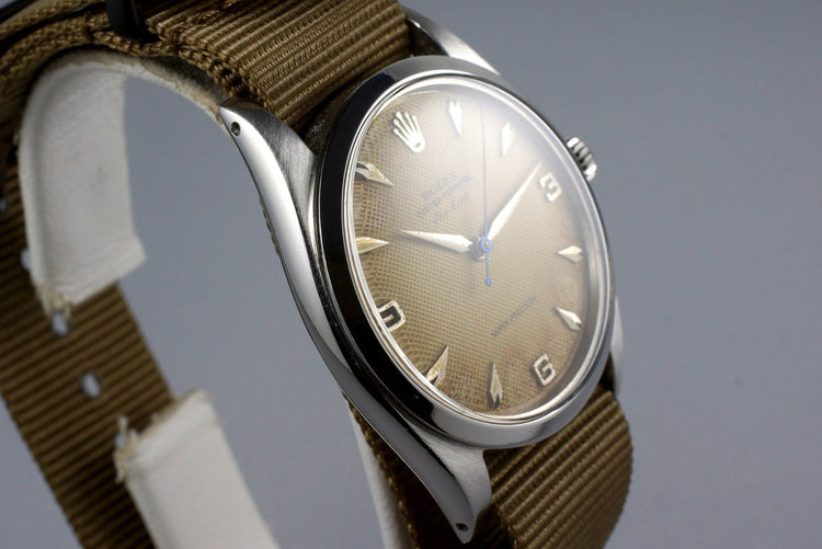 1958 Rolex Air-King 5504 Tropical Non-Luminous Cream Waffle Dial