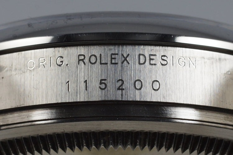 2006 Rolex Date 115200 White Roman Dial