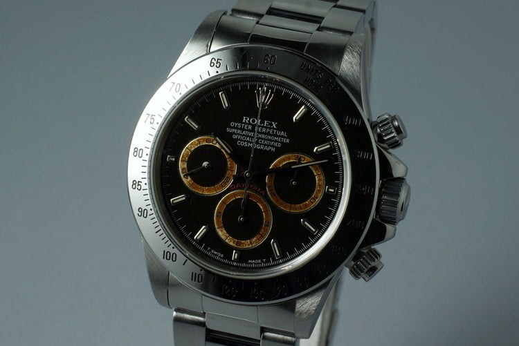 1993 Rolex SS Zenith Daytona 16520 Black Patrizzi Dial