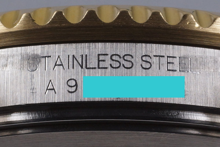 1999 Rolex Two Tone Blue Submariner 16613 with Box and Papers