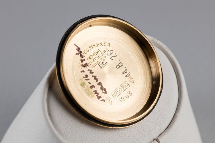 1963 Rolex 18K YG Day-Date 1803 Silver Dial