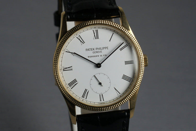 1990’s YG Patek Philippe 3796d with Tiffany and Co. Dial