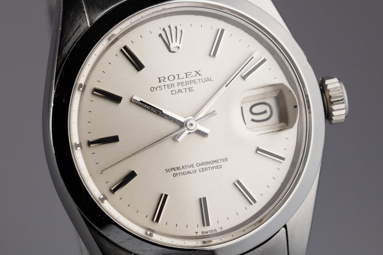 1970 Rolex Date 1500 Silver Dial