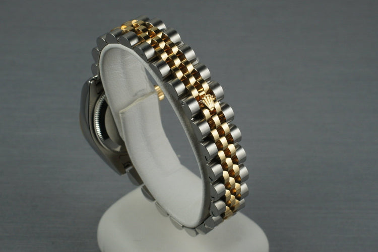 2003 Rolex Ladies Two Tone Datejust 179173 with Diamond Dial