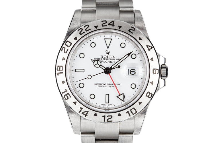 2000 Rolex Explorer II 16570 White Dial with Box and Papers