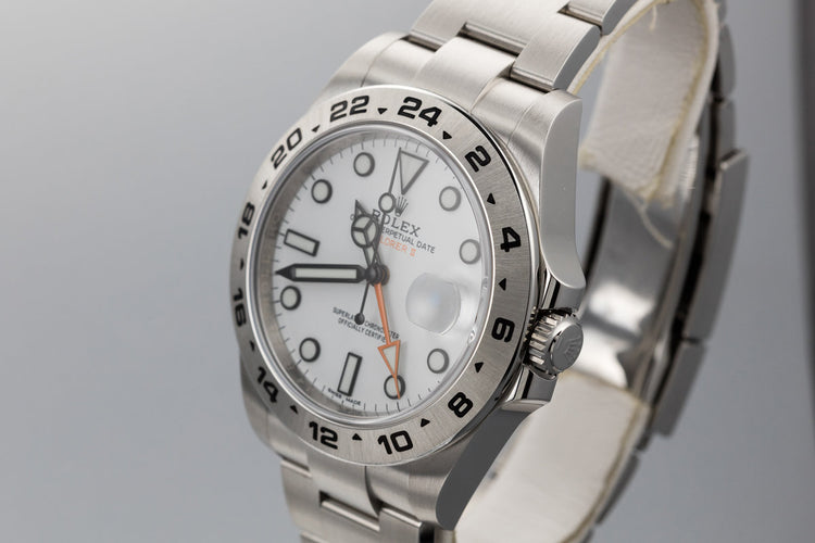2017 Rolex Explorer II 216570 White Dial with Box