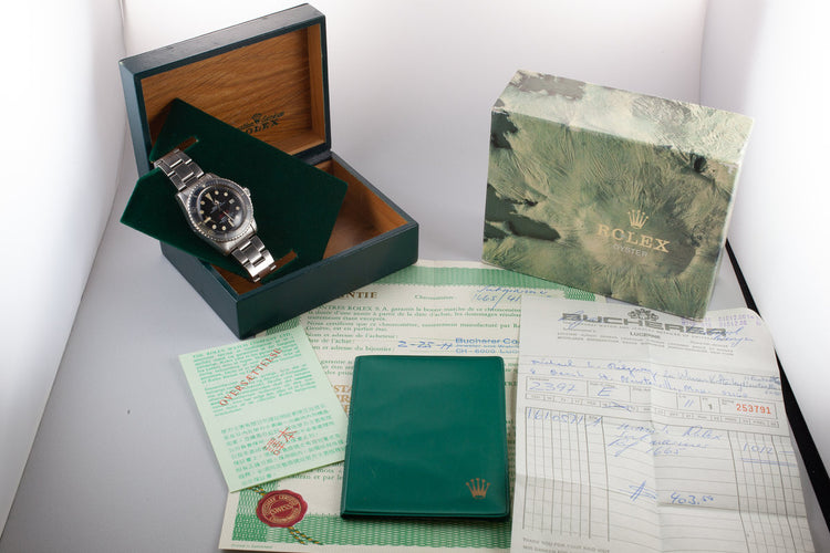 1975 Rolex Double Red Sea Dweller 1665 Mark IV Dial with Box and Papers