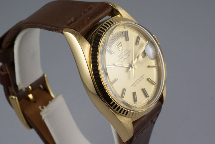 1977 Rolex YG Day Date 1803 Matte Champagne Dial