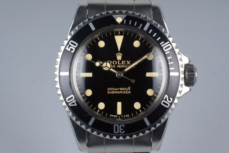 1964 Rolex Submariner 5513 Glossy Gilt Meters First Dial