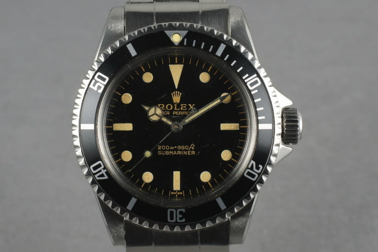 1963 Rolex Submariner 5513 Early PCG SWISS Underline Dial