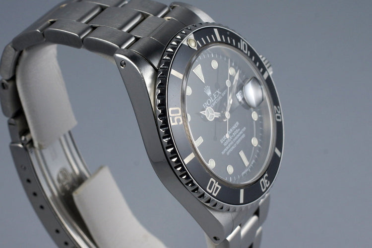 1997 Rolex Submariner 16610 with Box and Papers