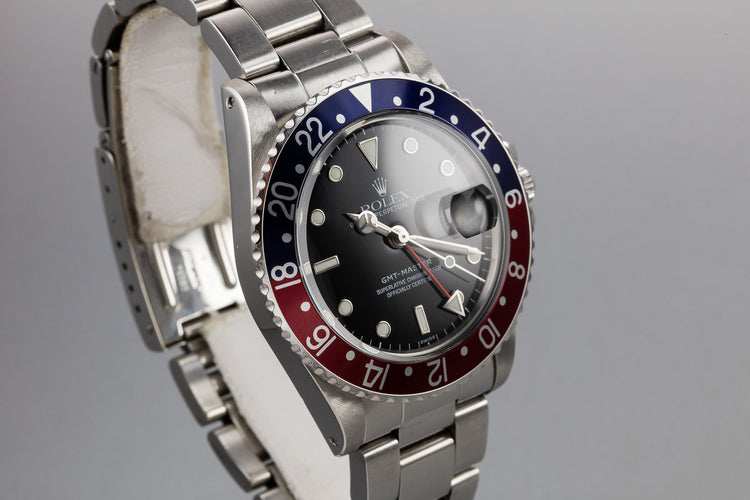1986 Rolex GMT-Master 16750 "Pepsi" with "SWISS" Only Service Dial