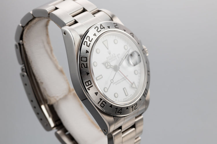1995 Rolex Explorer II 16570 White Dial