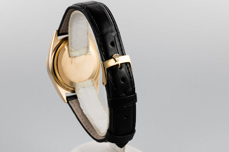 1963 Rolex 18K Yellow Gold DateJust 1601 with Box and Papers