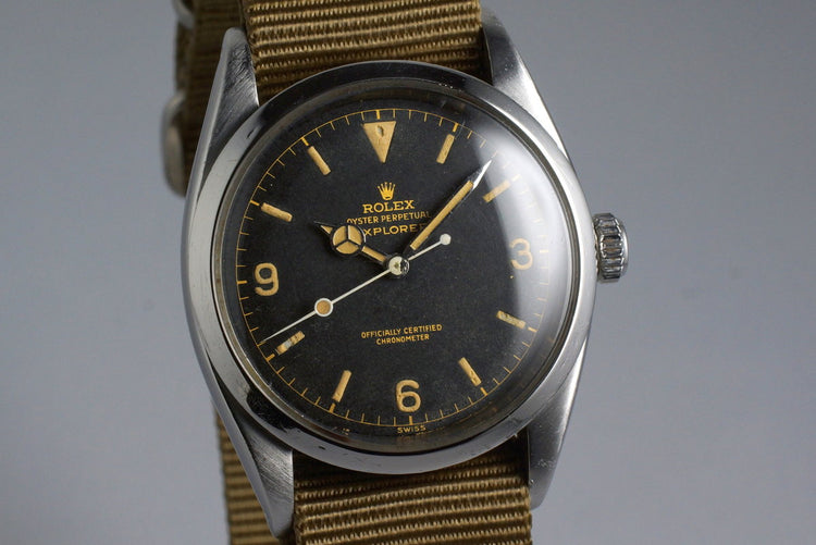 1956 Rolex Explorer 1 6610 Gilt Chapter Ring Dial