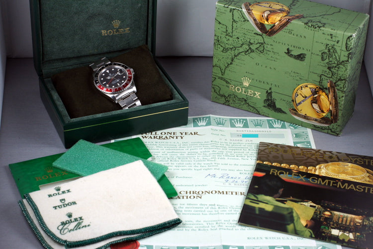 1991 Rolex 16710 GMT II with Box and Papers