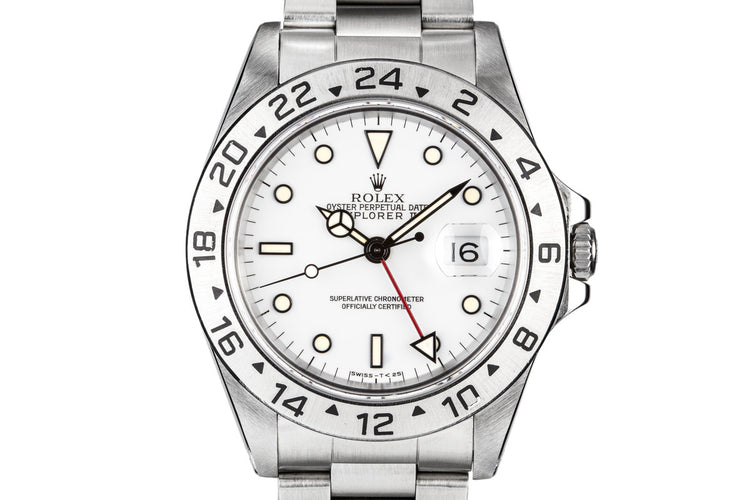 1995 Rolex Explorer II 16570 White Dial