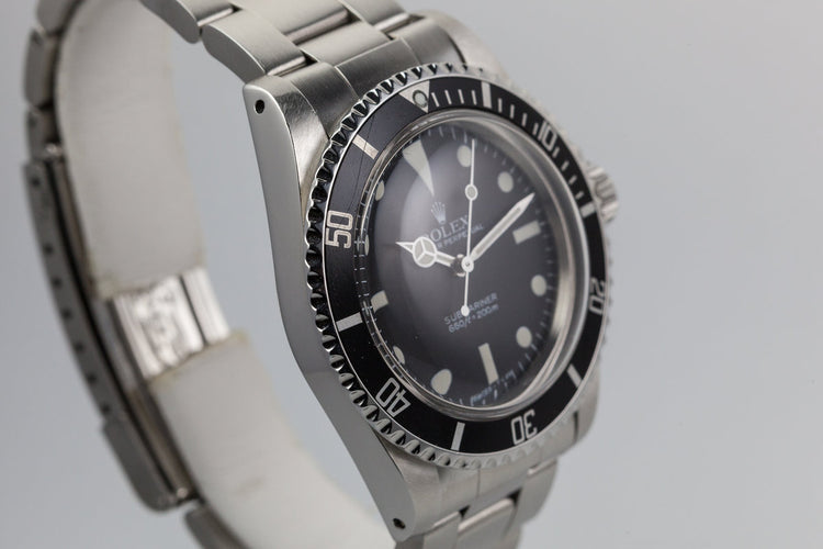 1983 Rolex Submariner 5513 Mark V Maxi with Box and Papers