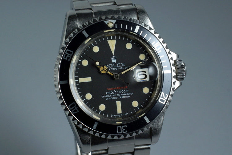 1972 Rolex Red Submariner 1680 Mark V Dial