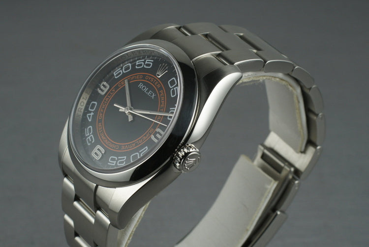 Rolex Oyster 116000 Concentric Orange and Black Dial