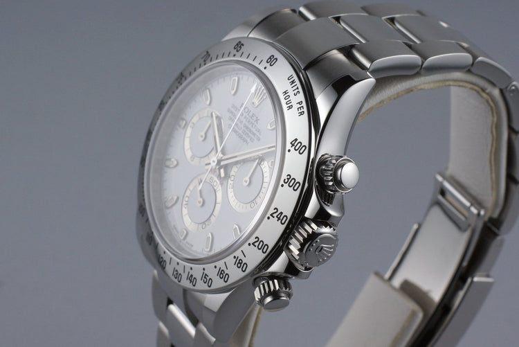 2014 Rolex Daytona 116520 White Dial with Box and Papers