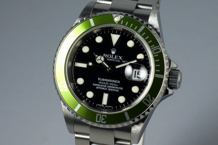 2006 Rolex Green Submariner 16610LV
