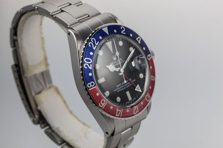 1970 Rolex GMT-Master 1675 with Pepsi Insert and Box and Papers