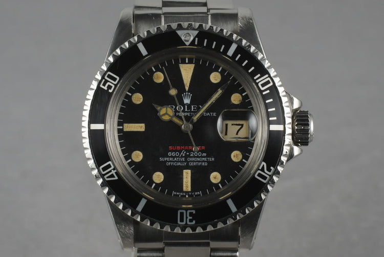 1972 Rolex Red Submariner 1680 Mark 4