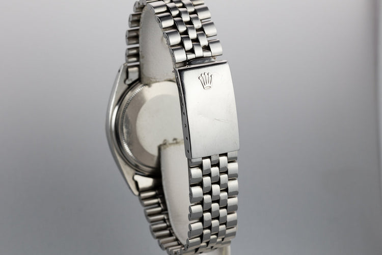 1972 Rolex DateJust with No Lume Silver Linen Dial