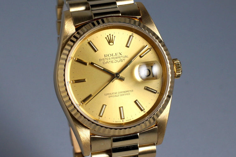 1989 Rolex YG DateJust 16238