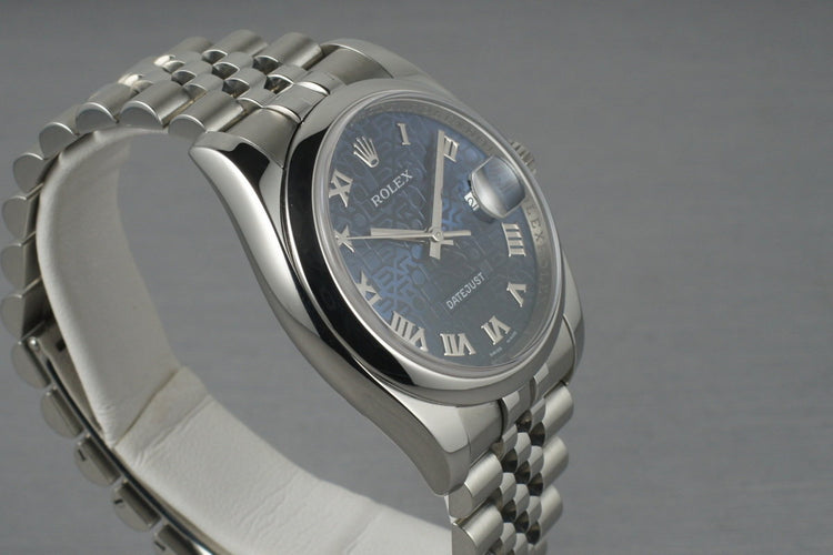 Rolex Datejust 116200 with Blue Jubilee Dial