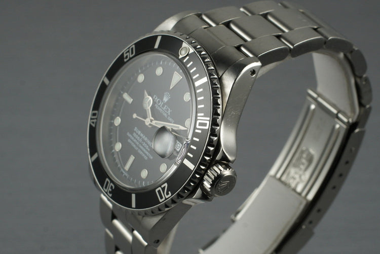 1997 Rolex Submariner 16610 with RSC Papers