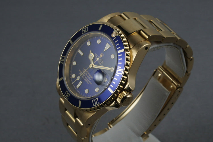 Rolex Submariner 16618 with Blue Dial