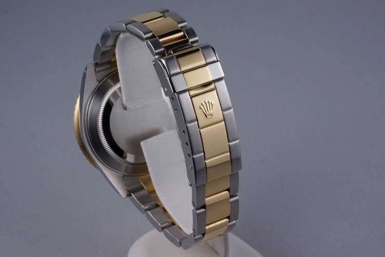 1999 Rolex Two Tone Blue Submariner 16613 with Box and Papers