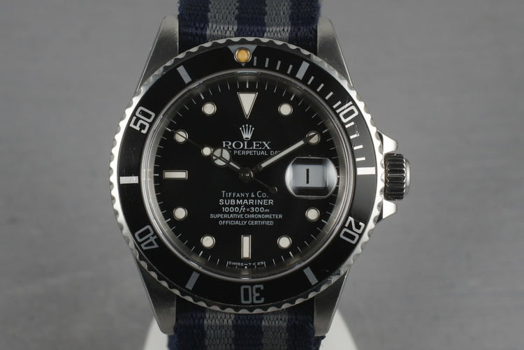 1989 Rolex Submariner 16610 Tiffany and Co