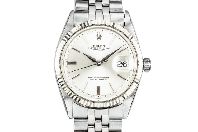 1964 Rolex DateJust 1601 with No Lume Silver Dial