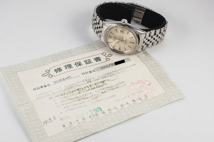 1961 Rolex Date 1501 with Service Papers