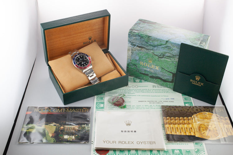 1999 Rolex GMT-Master 16700 SWISS Only "Pepsi" with Box and Papers