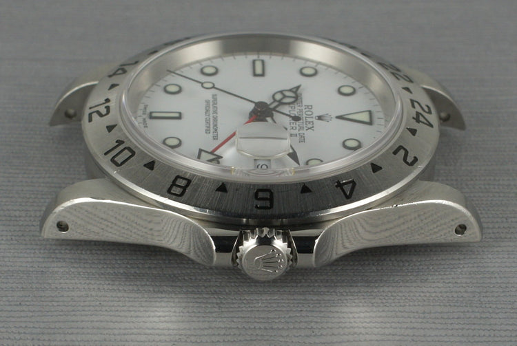 2000 Rolex Explorer II 16570 with White Dial