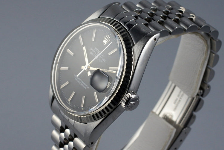 1969 Rolex DateJust 1603 Matte Black Dial