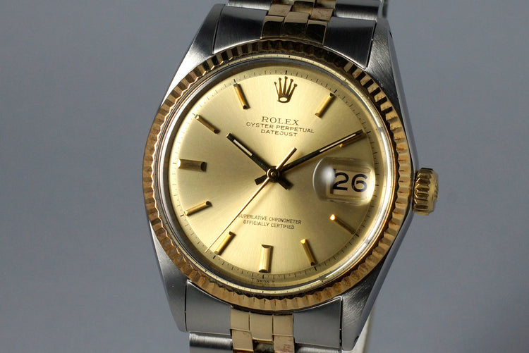 1968 Rolex Two Tone DateJust 1601 Non-Luminous Champagne Dial