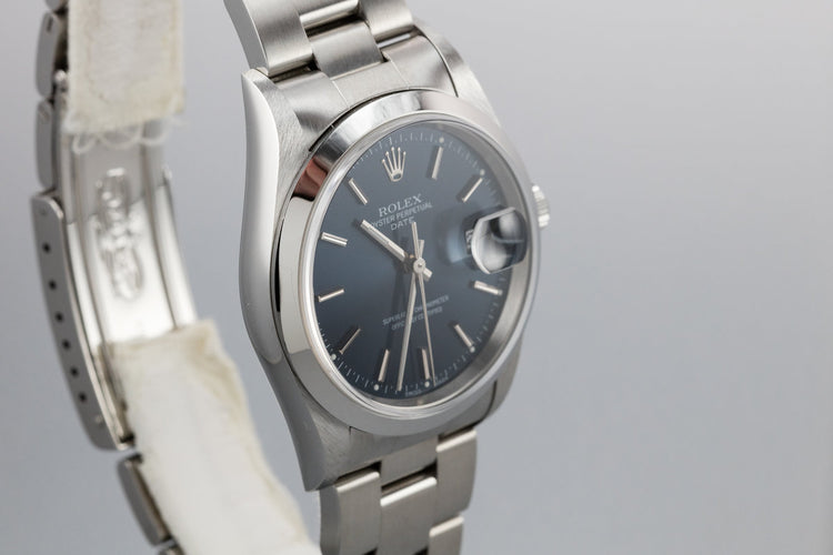 2000 Rolex Date 15200 Blue Dial