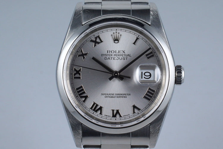 2001 Rolex DateJust 16200 with Silver Roman Dial