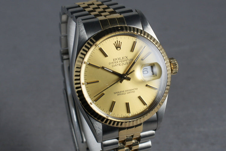 1986 Rolex 18K/SS DateJust 16013