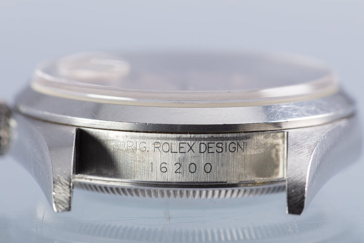 1996 Unpolished Rolex DateJust 16200 with Tapestry Dial