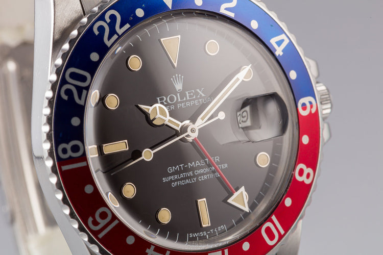 1984 Vintage Rolex GMt-Master 16750 "Pepsi" with Service Papers