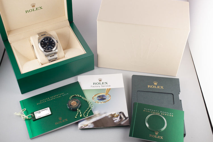 Rolex 36mm Oyster Perpetual 116000 Blue 3, 6, 9 Dial with Box